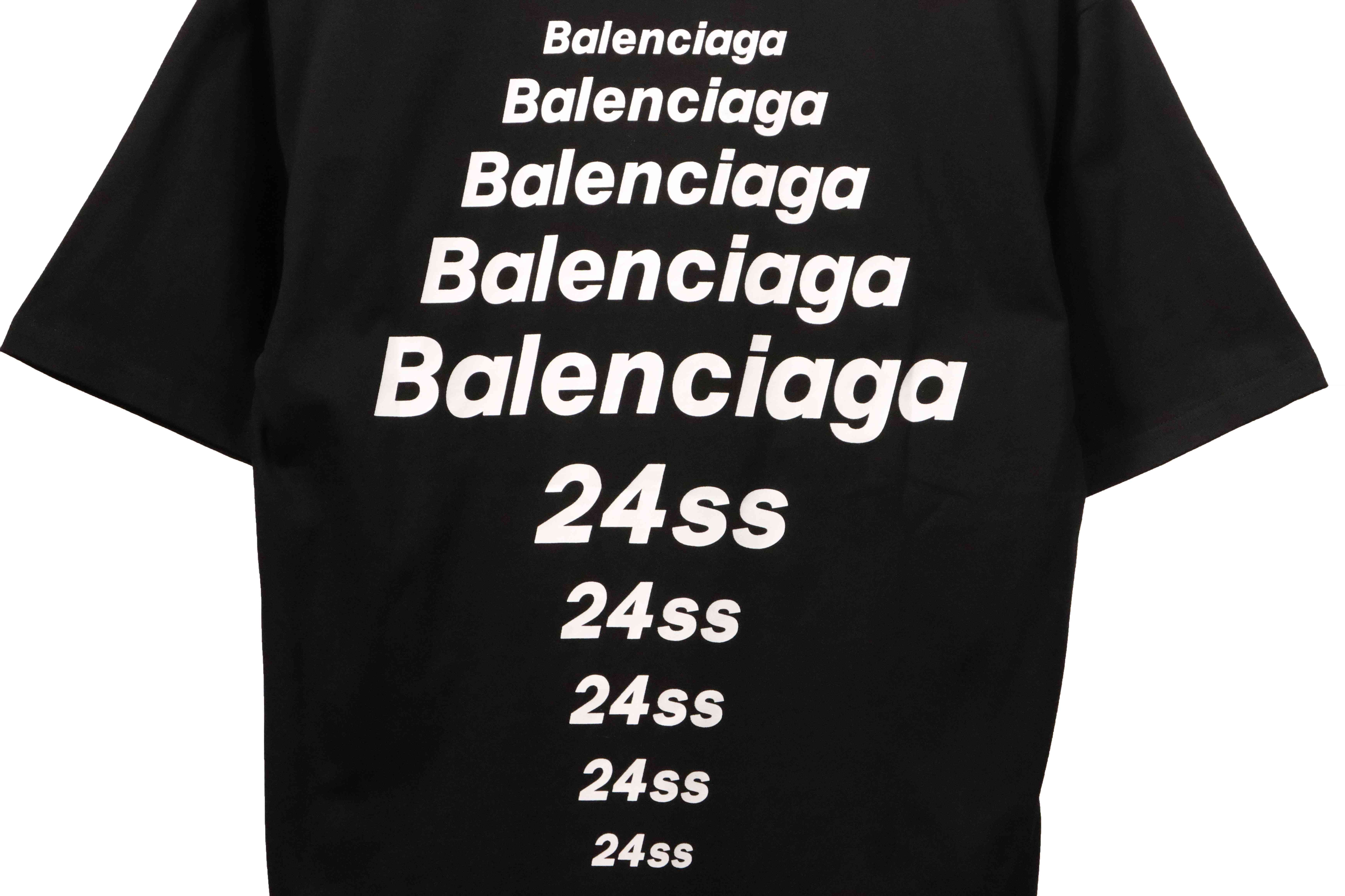 Balenciaga simple letter short sleeve black