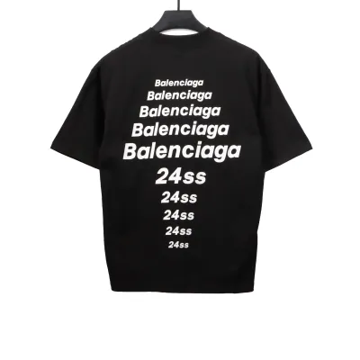 Balenciaga simple letter short sleeve black 02