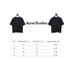 Acne Studios 24ss Small Letter Printed Short Sleeve Black