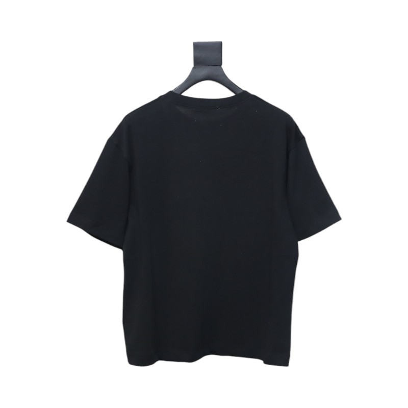 Acne Studios 24ss Small Letter Printed Short Sleeve Black