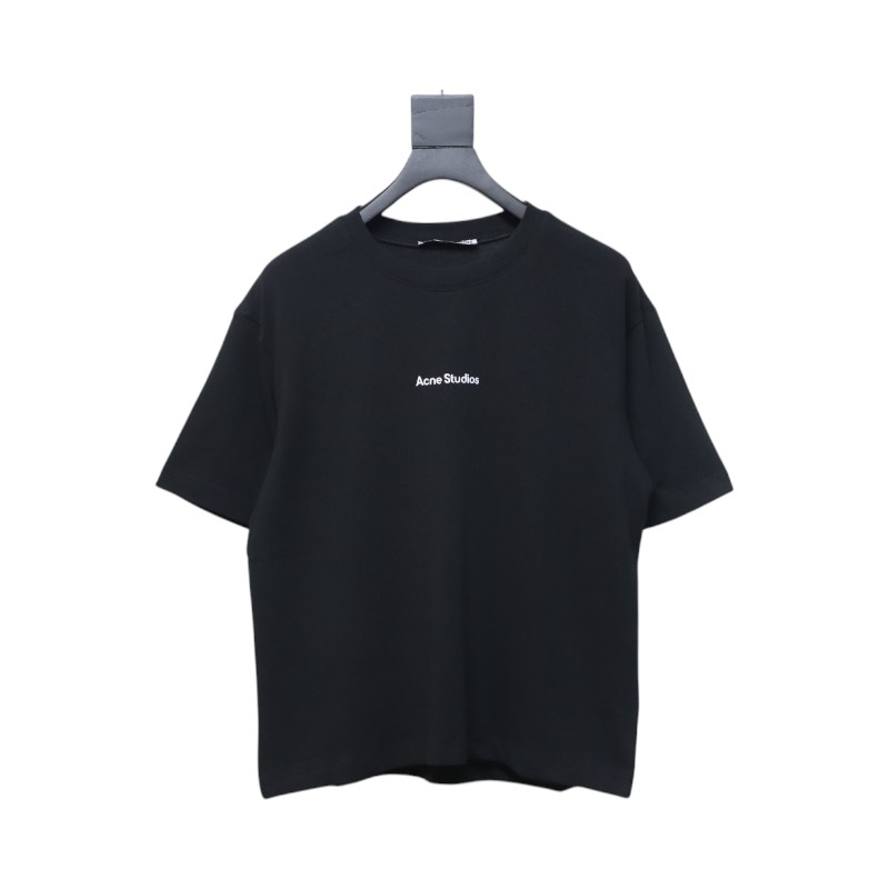 Acne Studios 24ss Small Letter Printed Short Sleeve Black