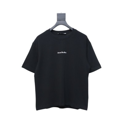 Acne Studios 24ss Small Letter Printed Short Sleeve Black 01