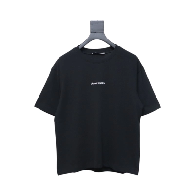 Acne Studios 24ss Small Letter Printed Short Sleeve Black 01
