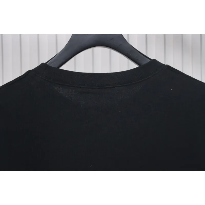 Acne Studios 24ss Small Letter Printed Short Sleeve Black