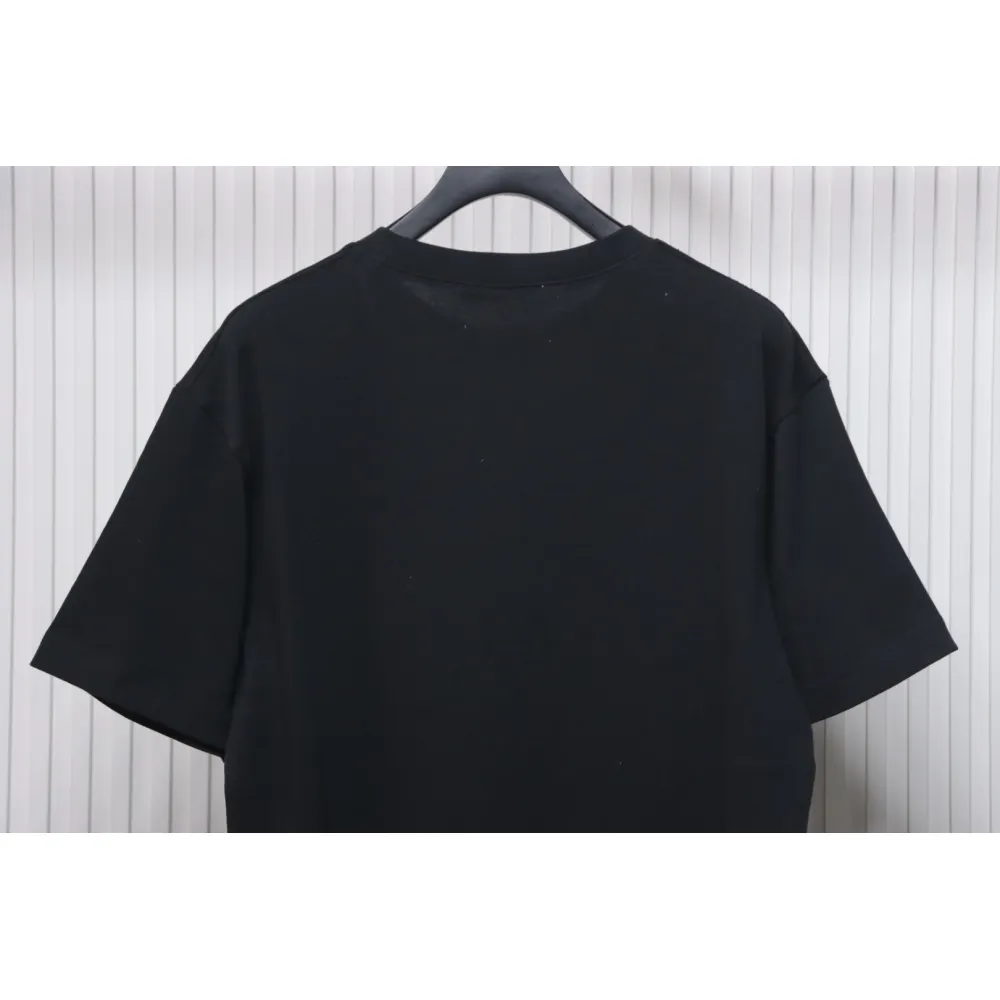 Acne Studios 24ss Small Letter Printed Short Sleeve Black