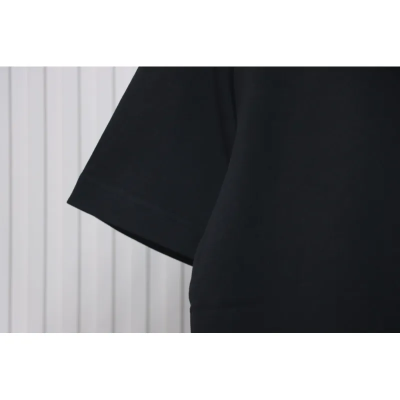 Acne Studios 24ss Small Letter Printed Short Sleeve Black