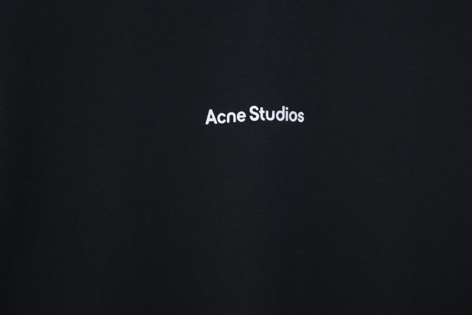 Acne Studios 24ss Small Letter Printed Short Sleeve Black