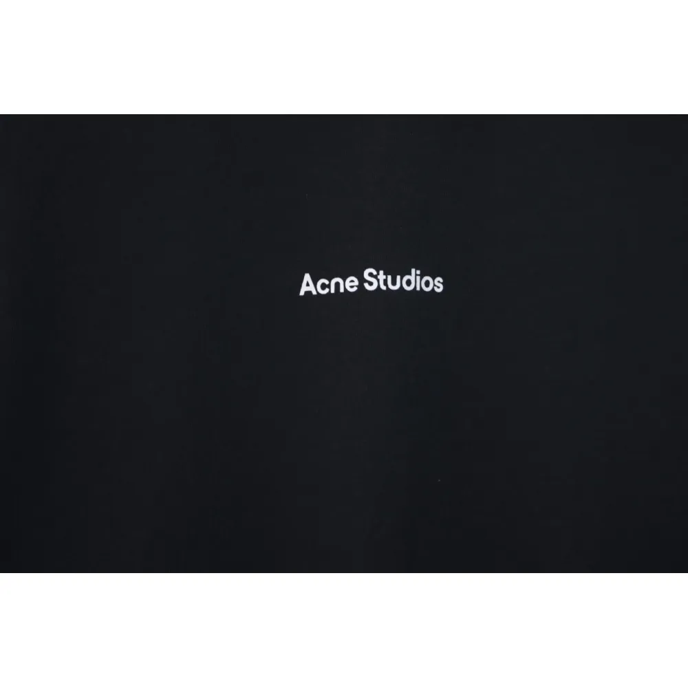 Acne Studios 24ss Small Letter Printed Short Sleeve Black