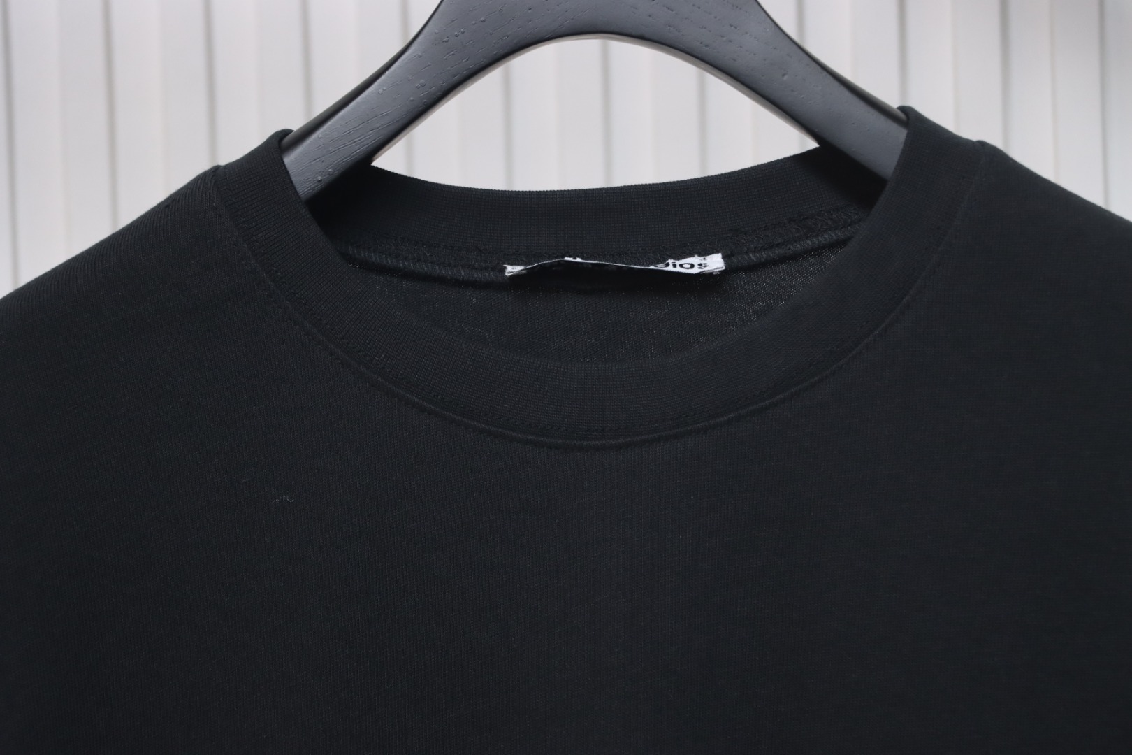 Acne Studios 24ss Small Letter Printed Short Sleeve Black