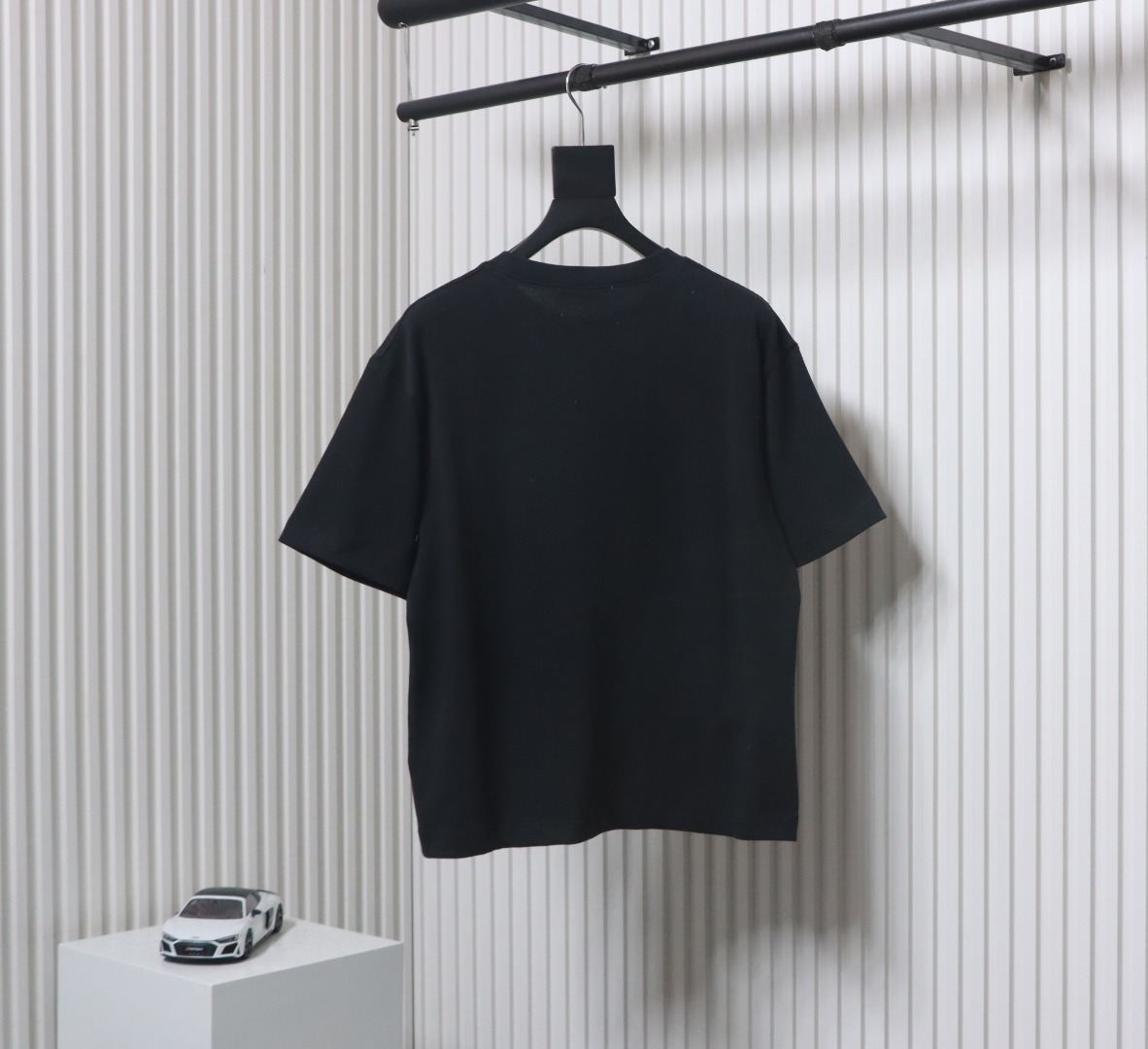 Acne Studios 24ss Small Letter Printed Short Sleeve Black