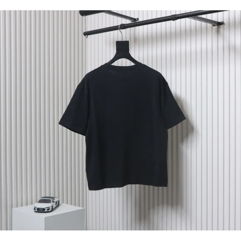 Acne Studios 24ss Small Letter Printed Short Sleeve Black