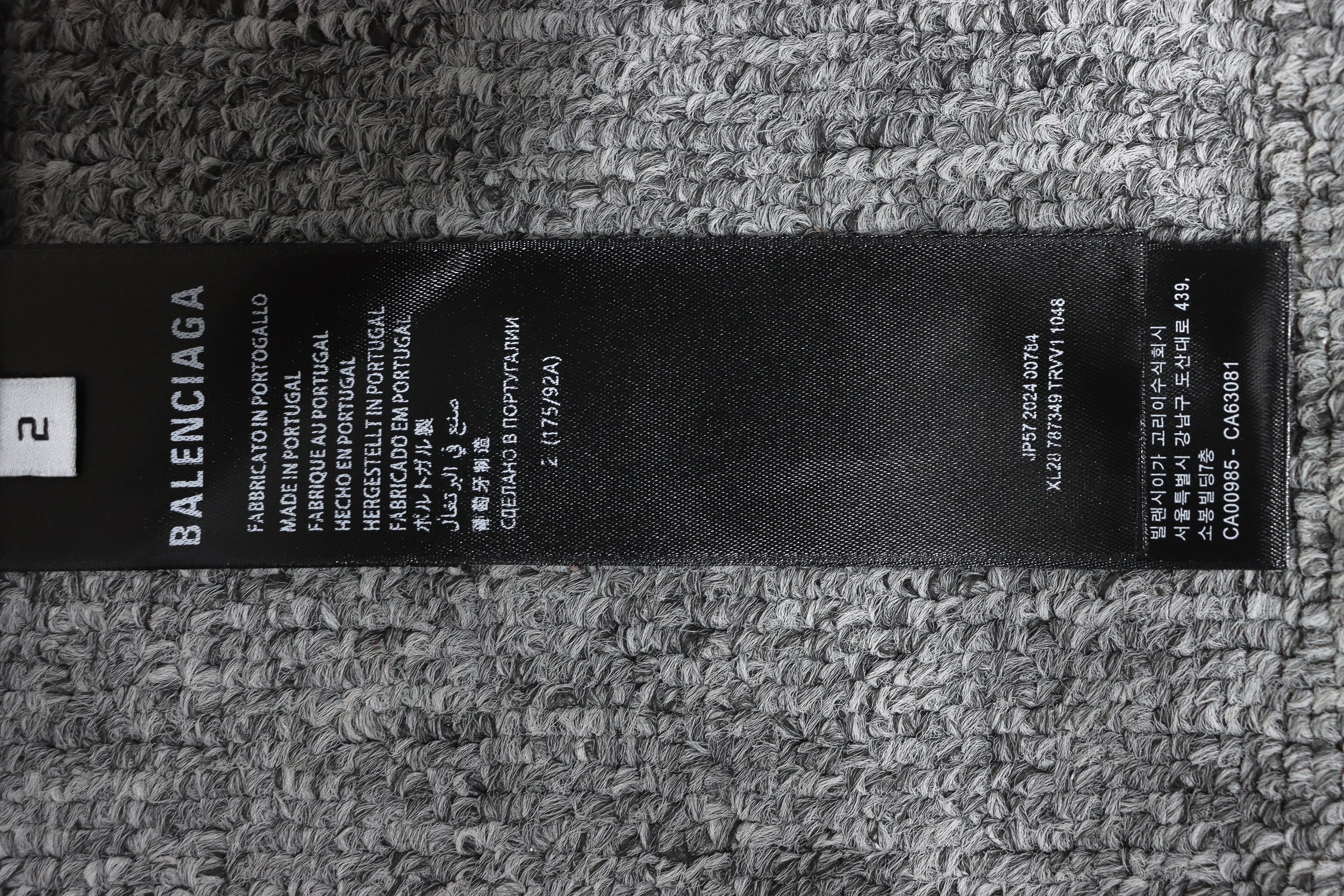 Balenciaga 24ss Gathered Print Back Tape Printed Short Sleeve Black