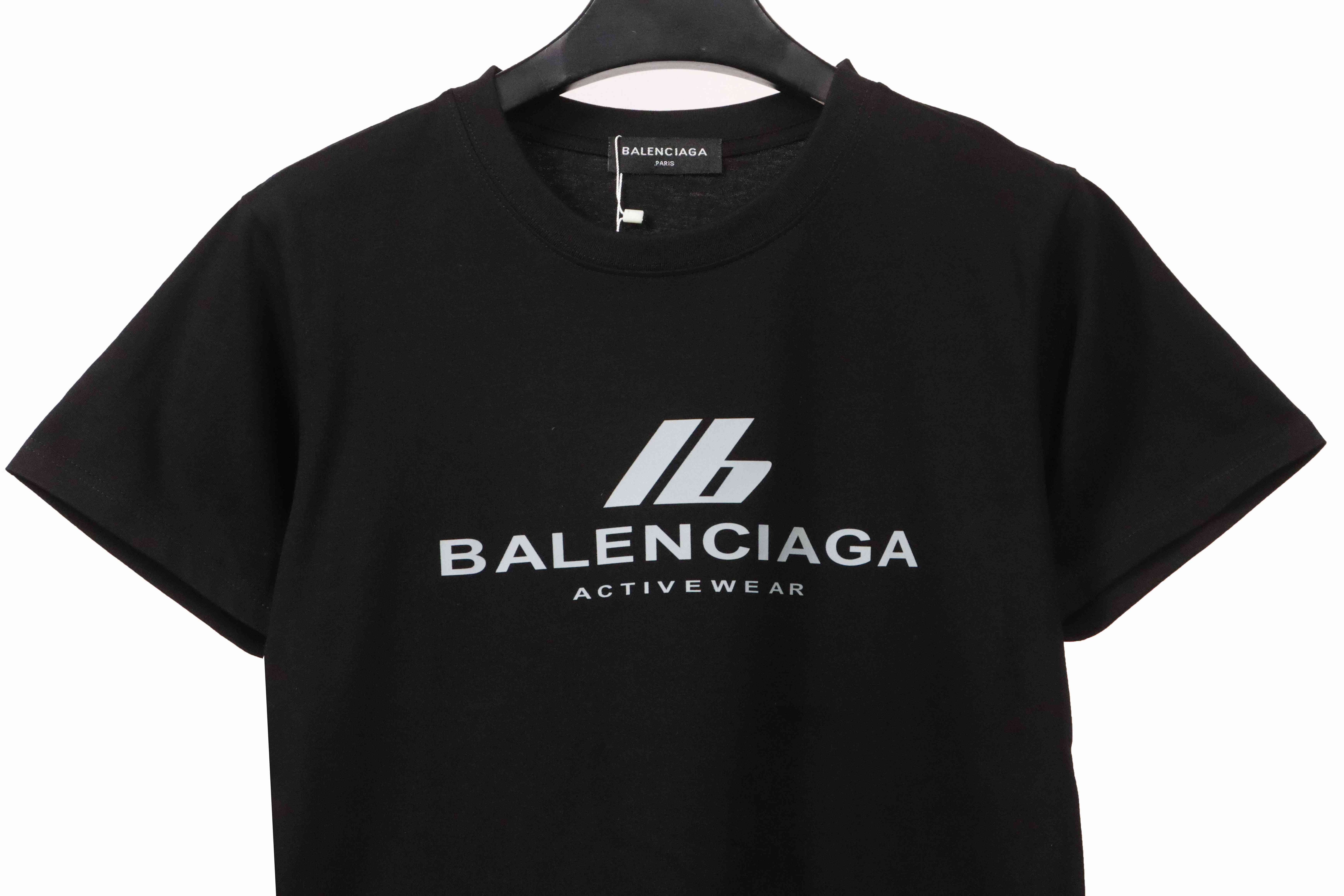 Balenciaga 3M Lettering Short Sleeve Black