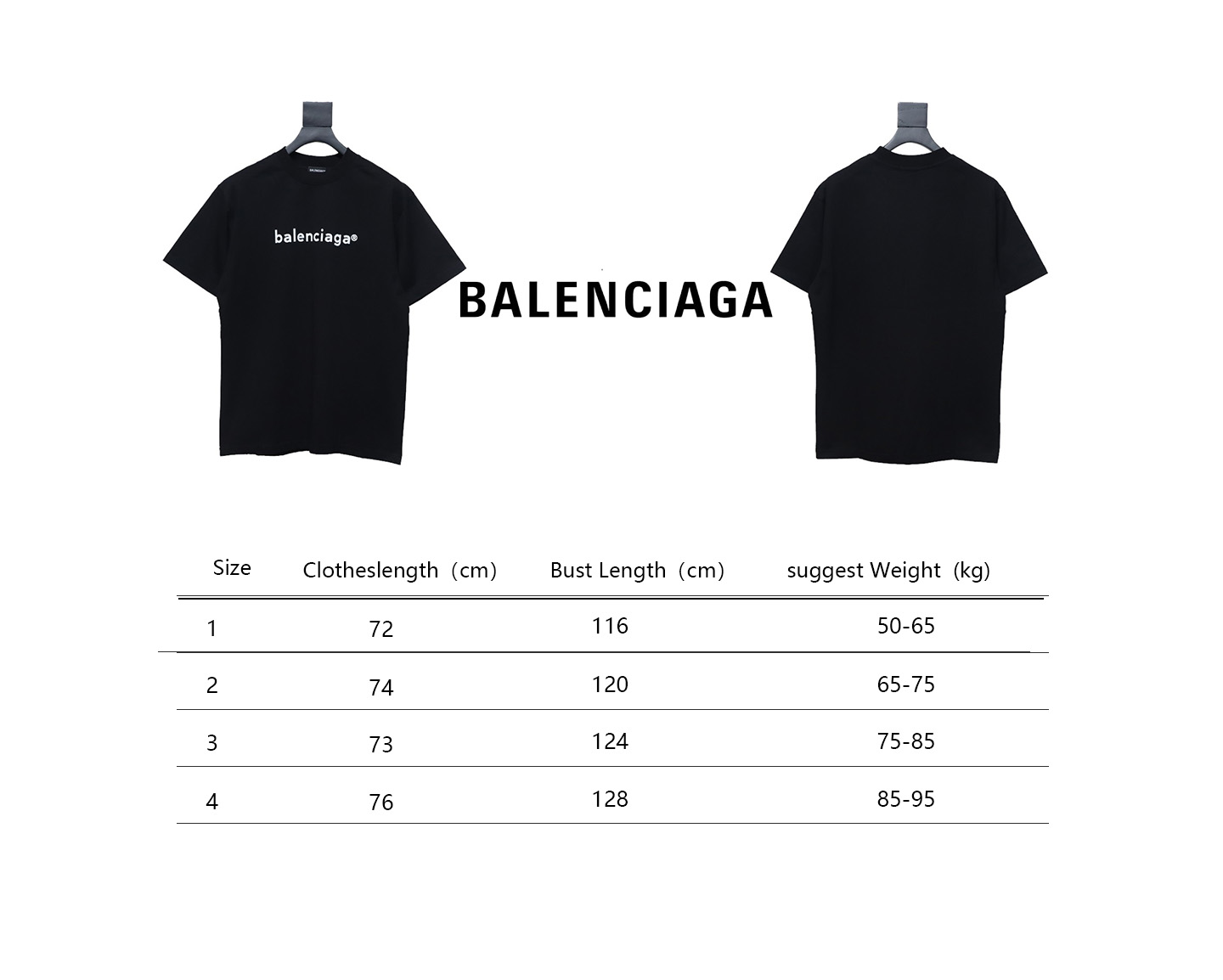Balenciaga BLCG 24ss small R logo printed short-sleeved T-shirt black
