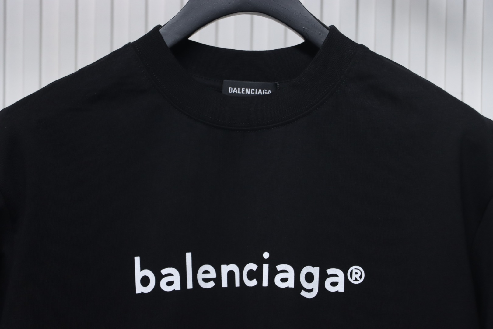 Balenciaga BLCG 24ss small R logo printed short-sleeved T-shirt black