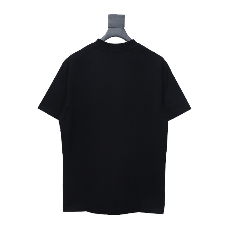 Balenciaga BLCG 24ss small R logo printed short-sleeved T-shirt black