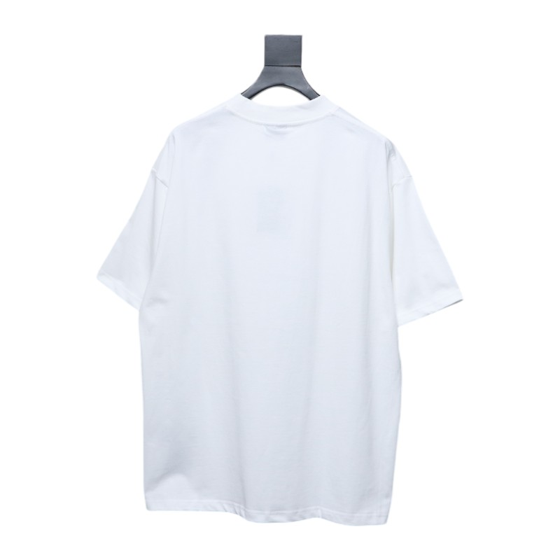 Balenciaga BLCG 24SS Valentine's Day Limited Edition Heart Printed Short Sleeve T-Shirt White
