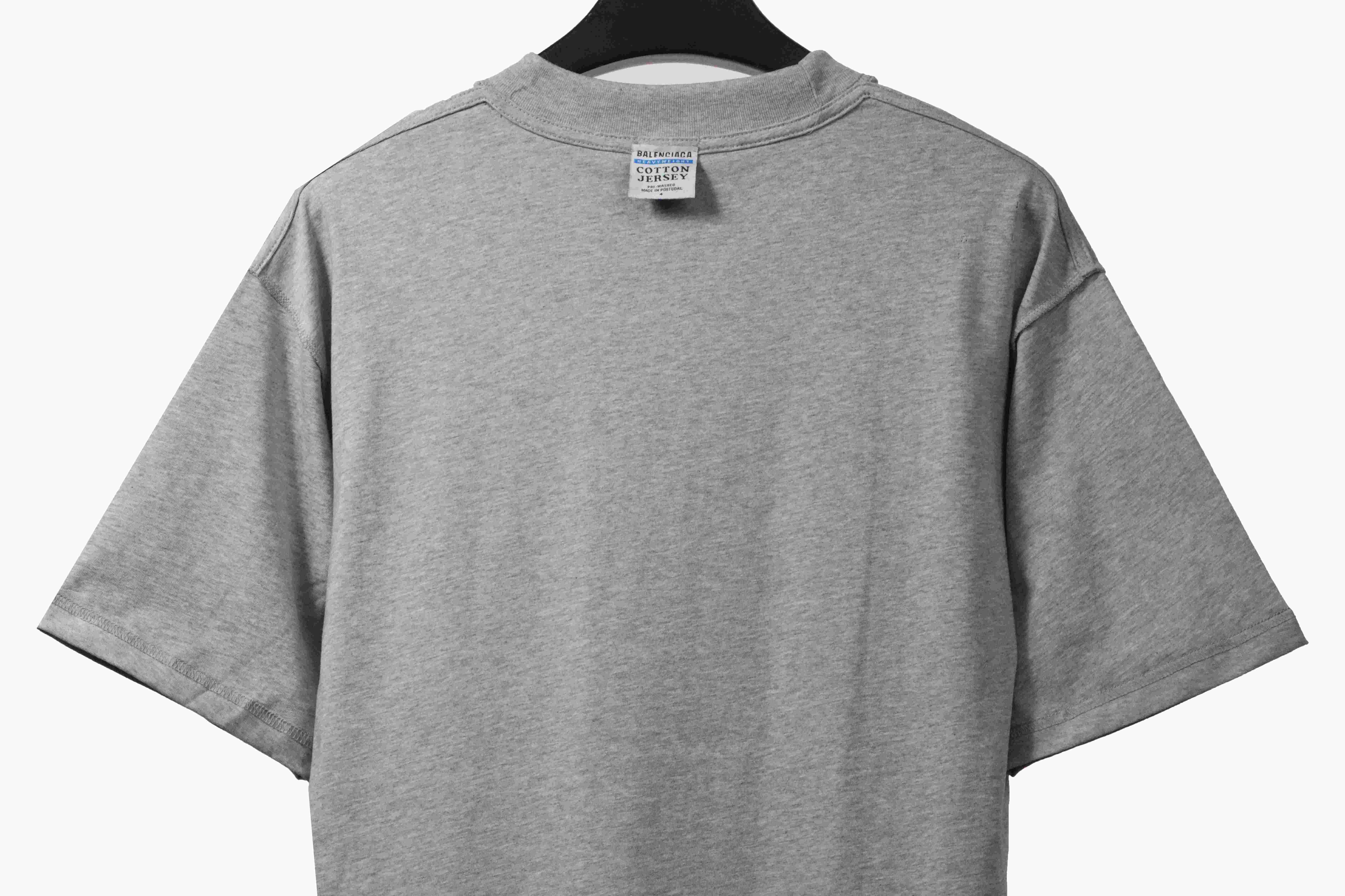 Balenciaga co-branded eBay embroidered letter short sleeve Grey