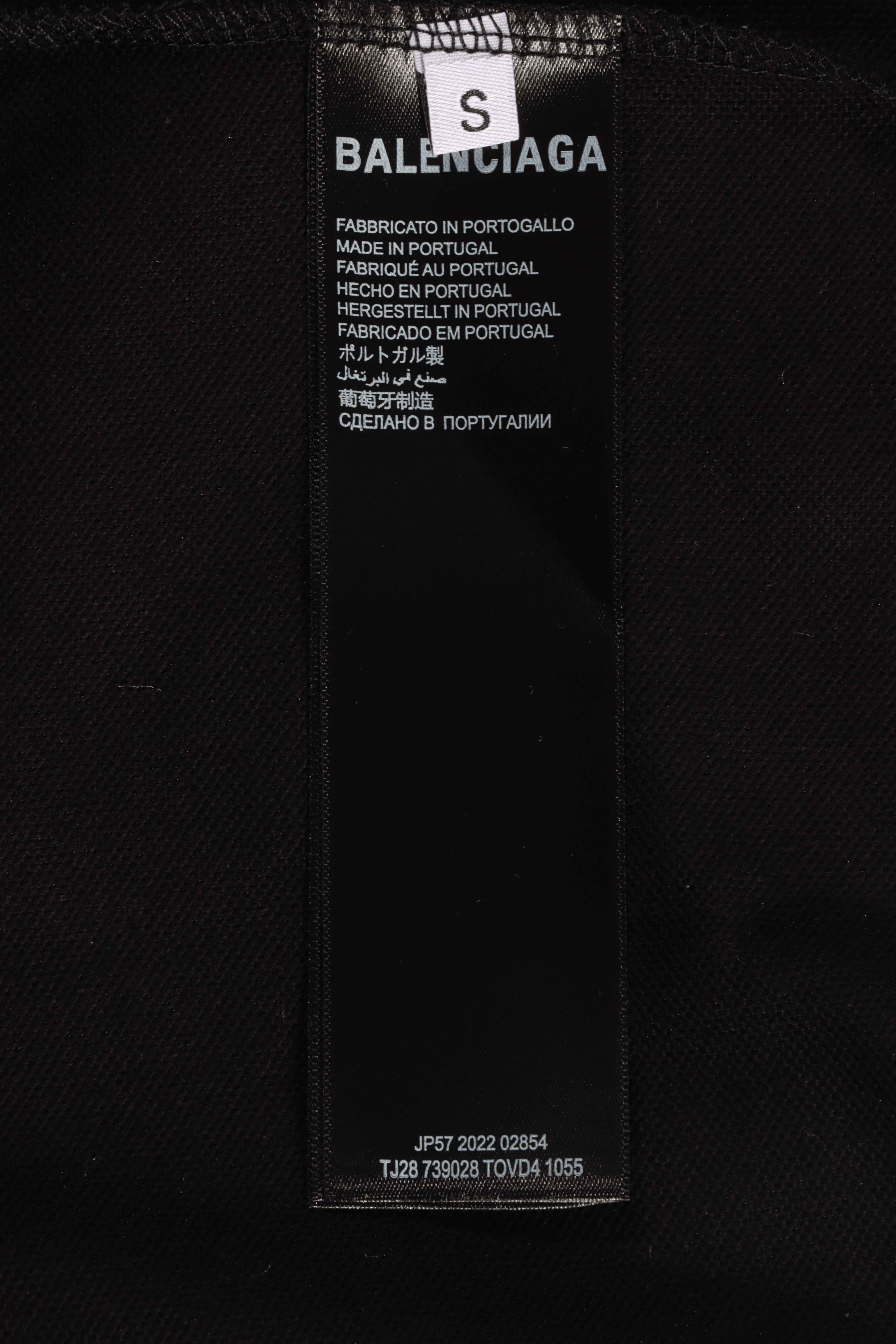 Balenciaga co-branded Manchester United football embroidered short-sleeve black