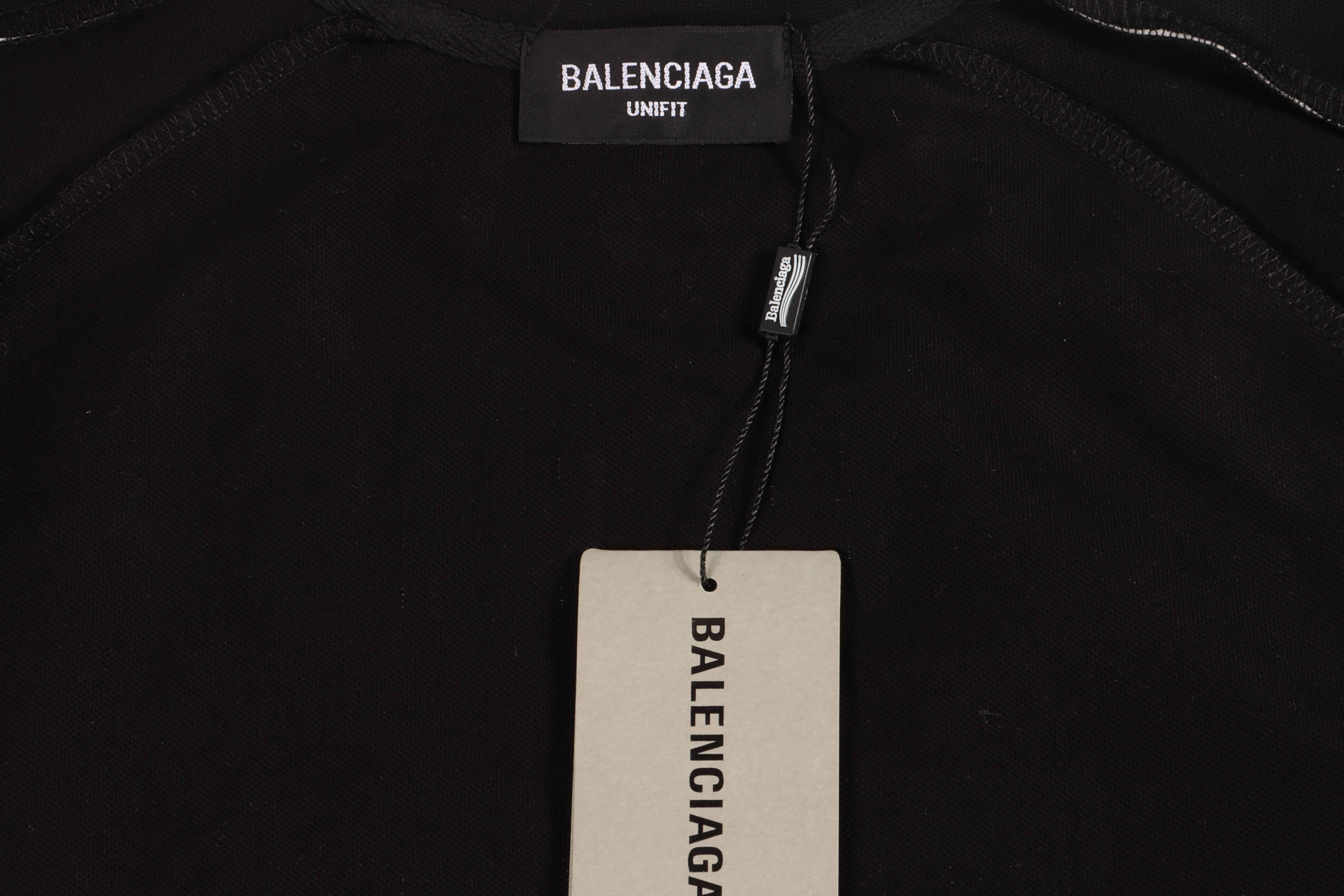 Balenciaga co-branded Manchester United football embroidered short-sleeve black