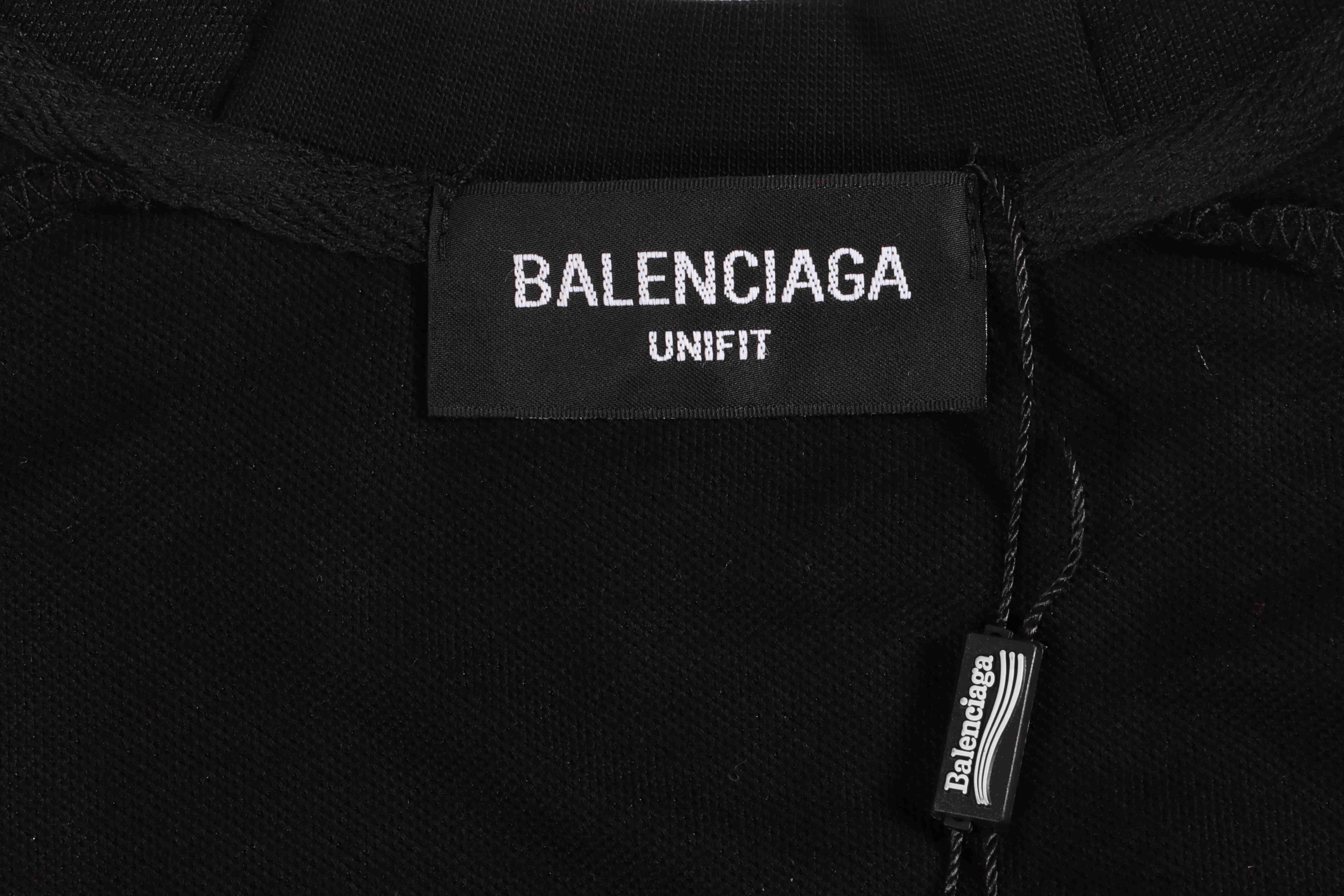 Balenciaga co-branded Manchester United football embroidered short-sleeve black