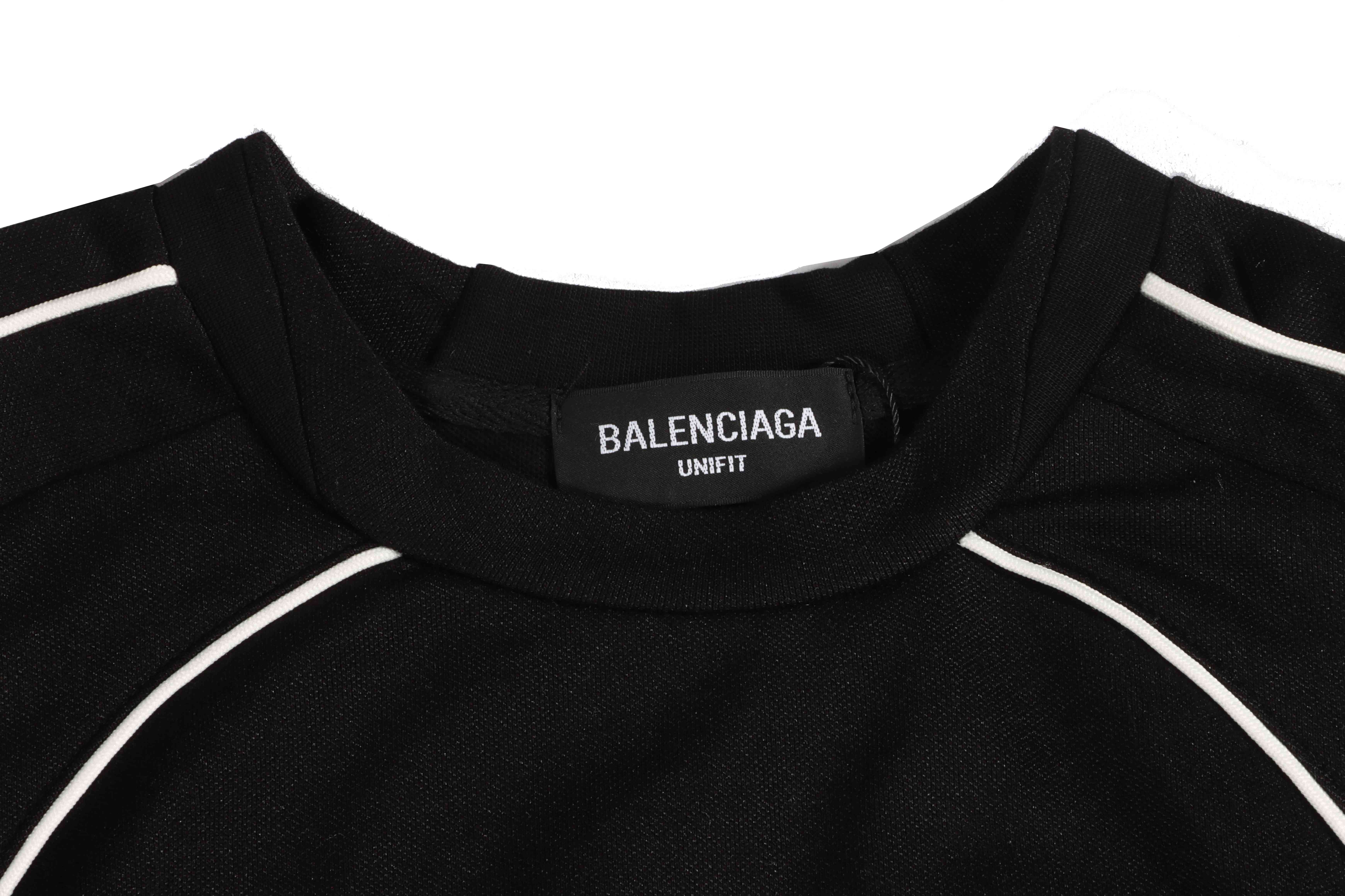 Balenciaga co-branded Manchester United football embroidered short-sleeve black