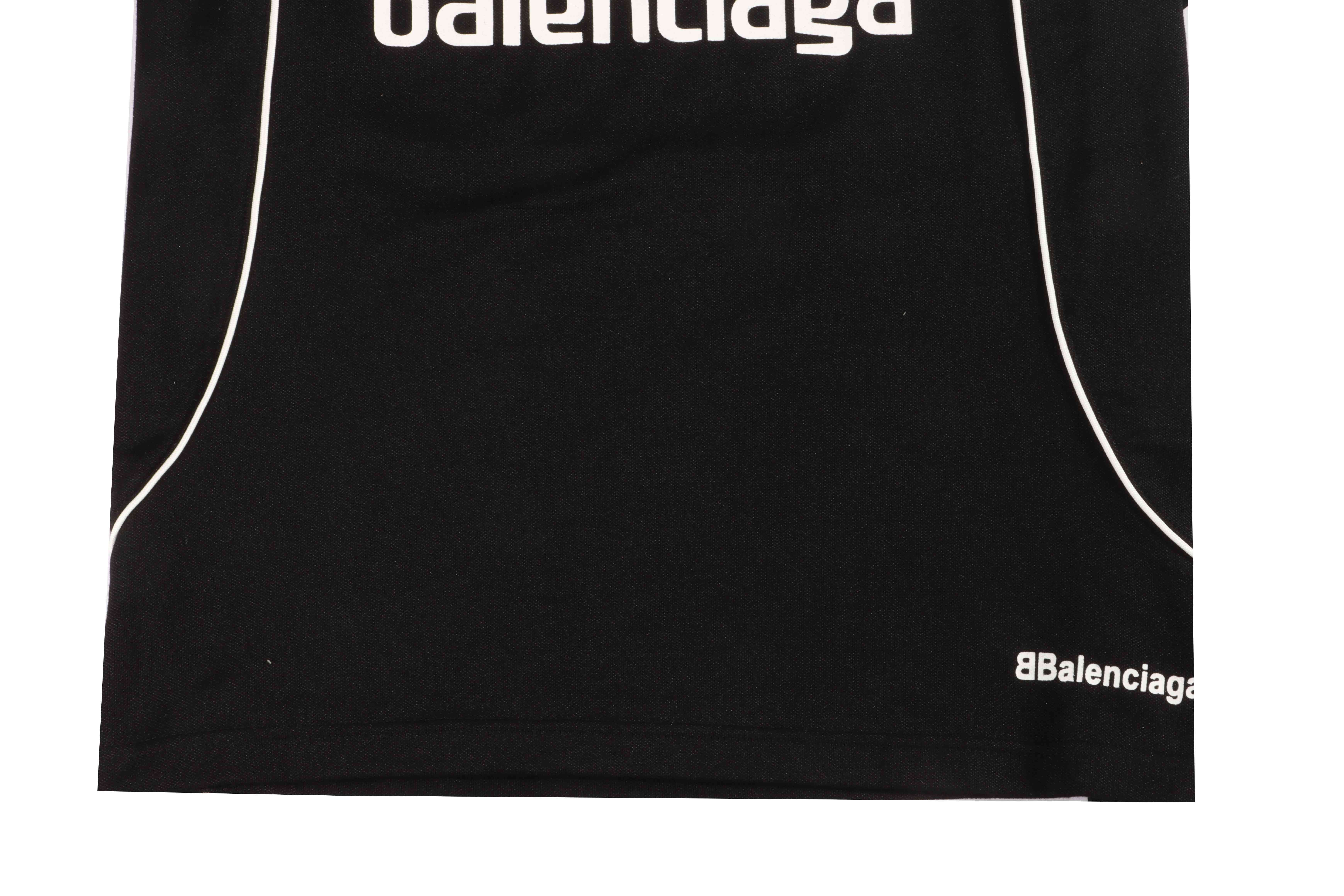 Balenciaga co-branded Manchester United football embroidered short-sleeve black