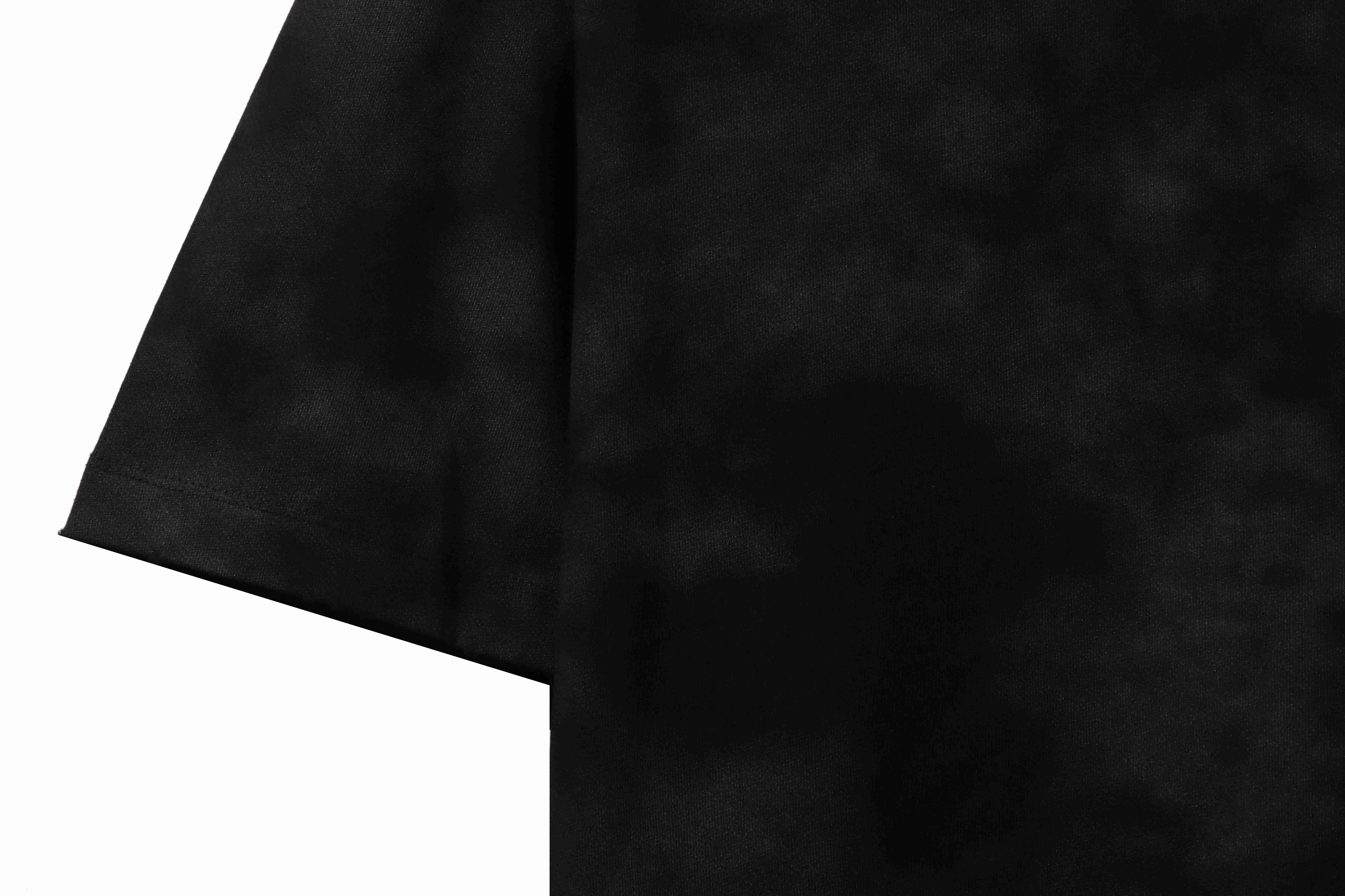 Balenciaga Rivet Puncture Washed Hole Short Sleeve black