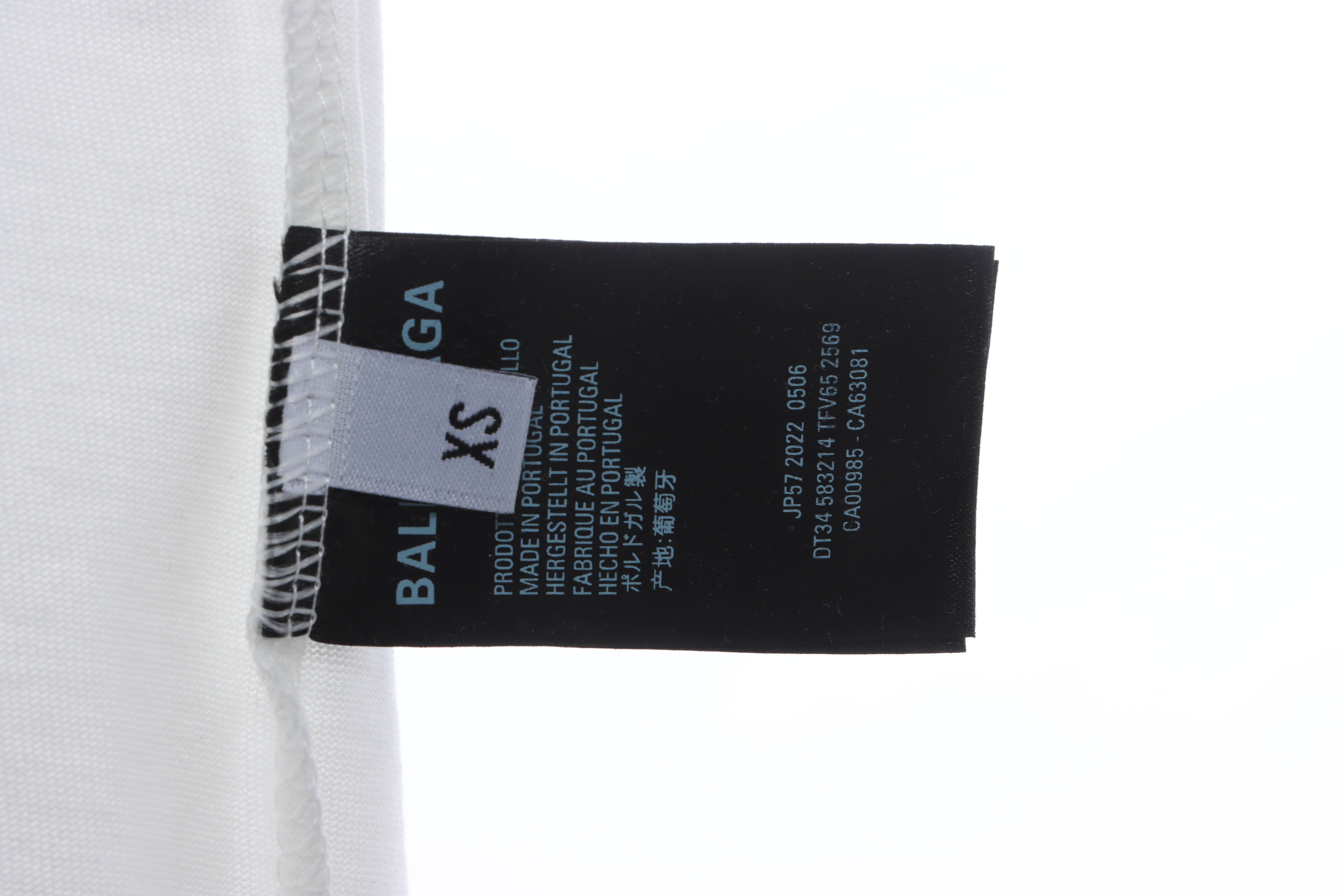 Balenciaga Shoes Lettering Short Sleeve White