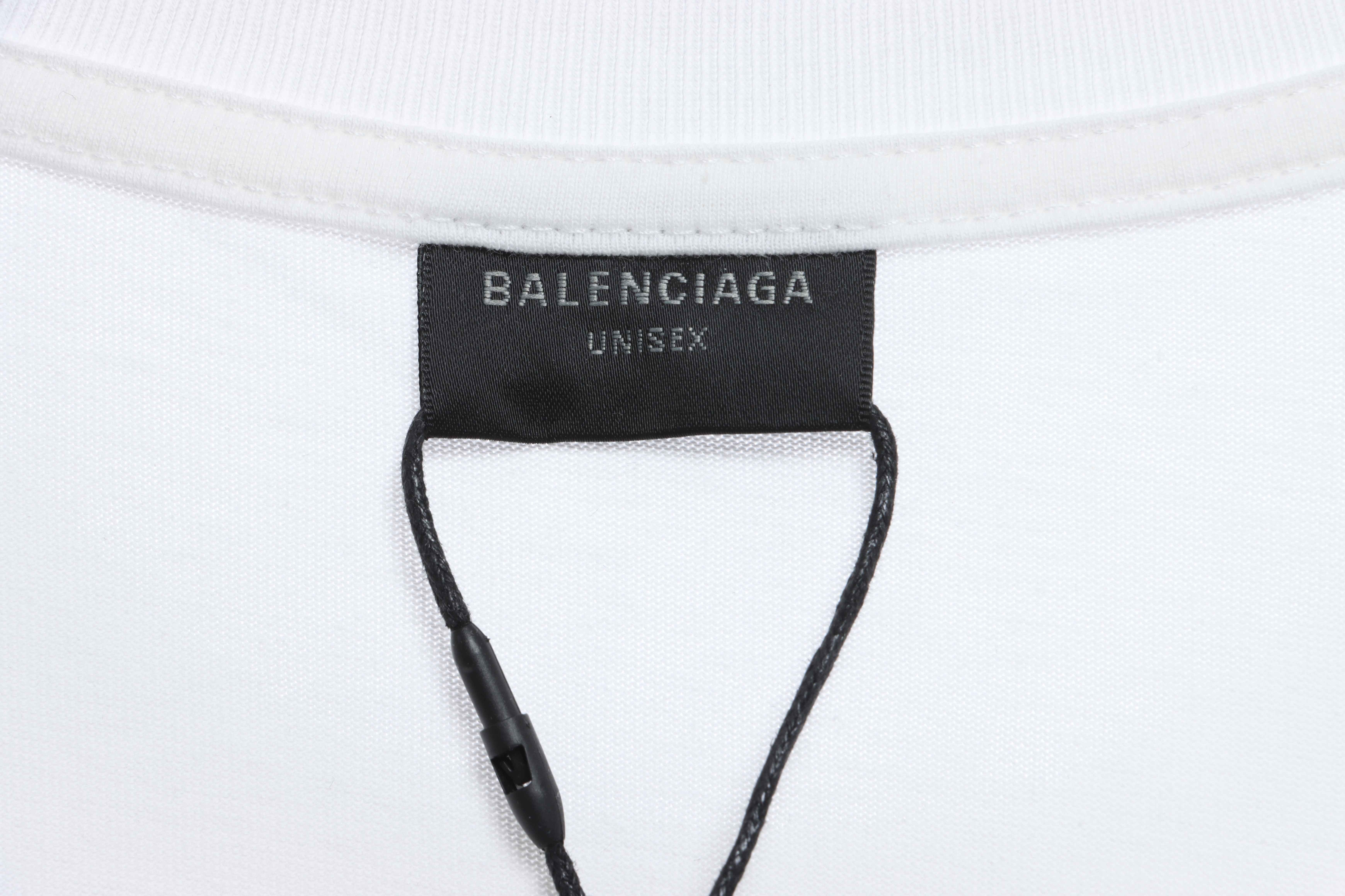 Balenciaga Shoes Lettering Short Sleeve White