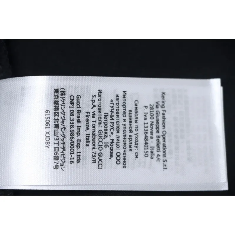 Gucci 24ss colorful letter print short sleeves black