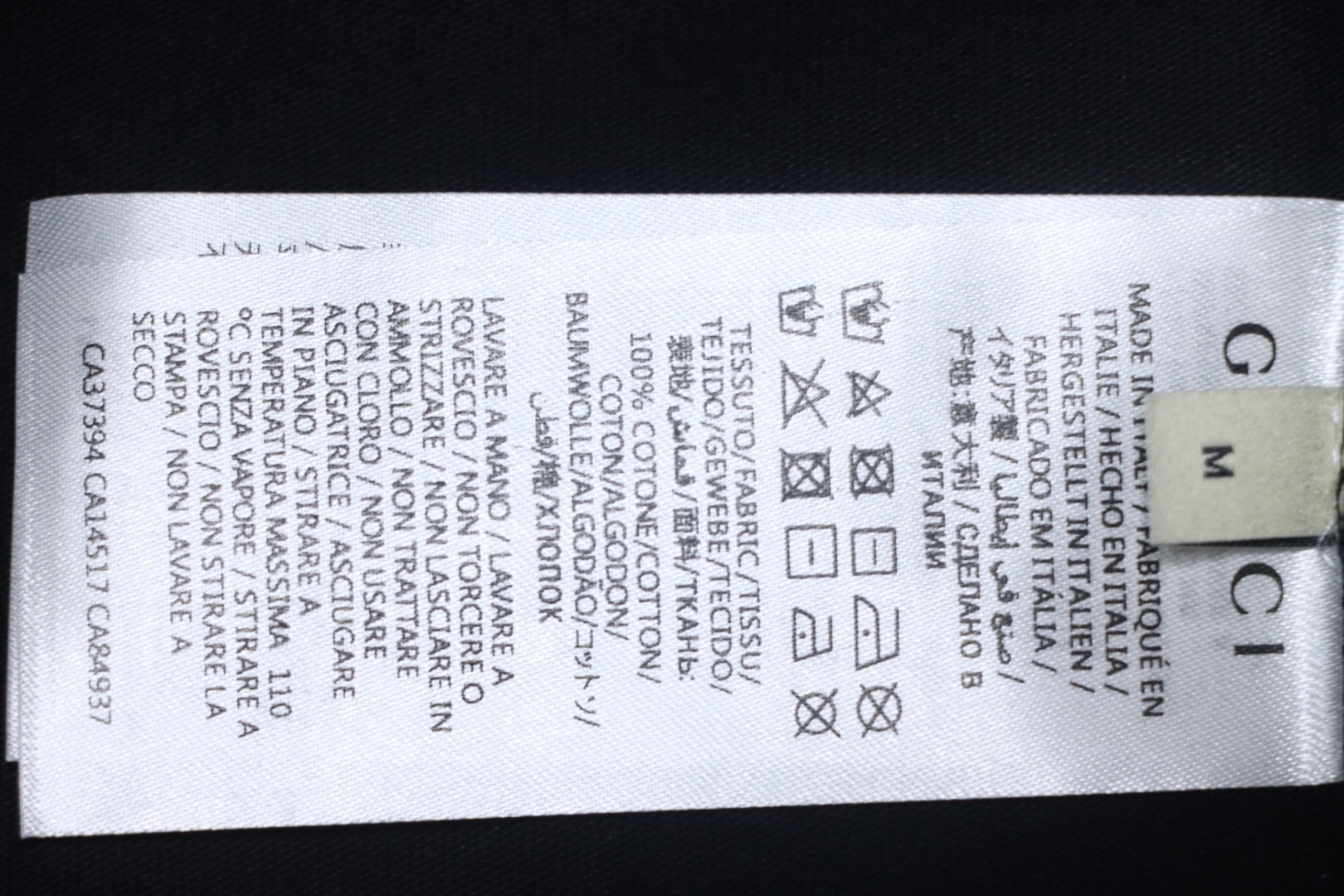 Gucci 24ss colorful letter print short sleeves black