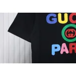Gucci 24ss colorful letter print short sleeves black