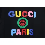 Gucci 24ss colorful letter print short sleeves black