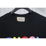 Gucci 24ss colorful letter print short sleeves black