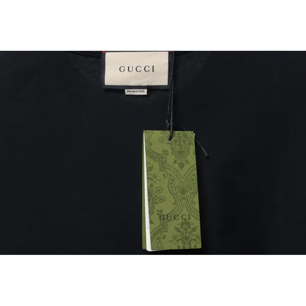 Gucci 24ss colorful letter print short sleeves black