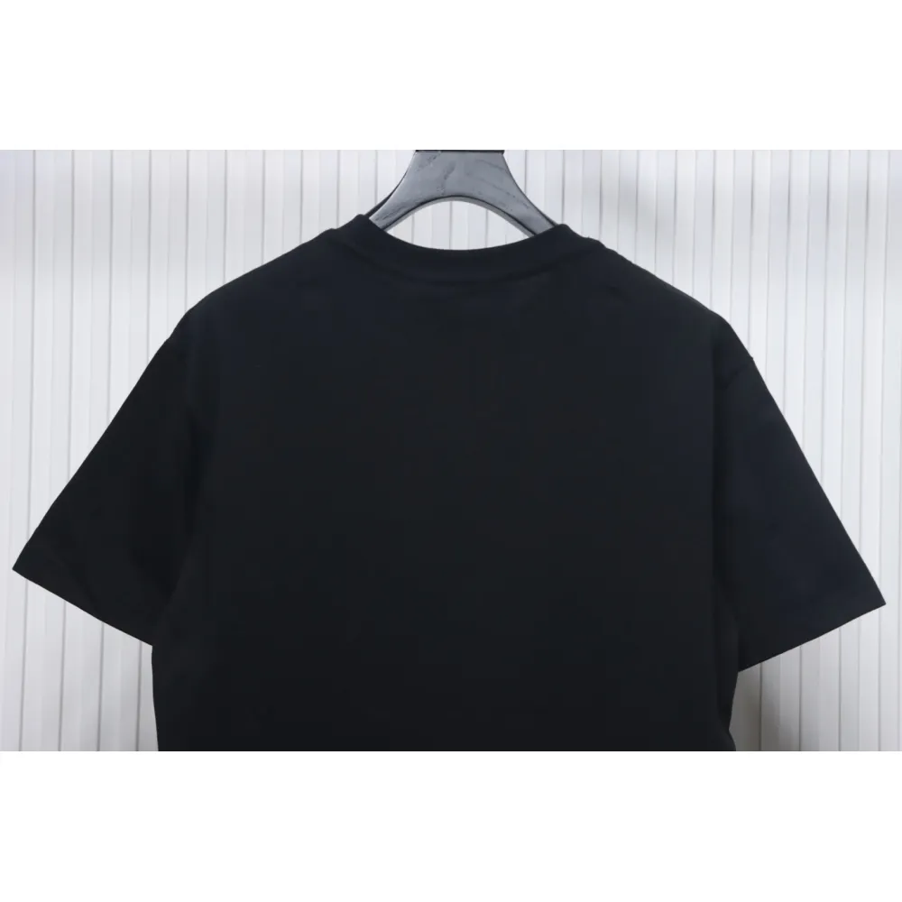 Gucci 24ss colorful letter print short sleeves black