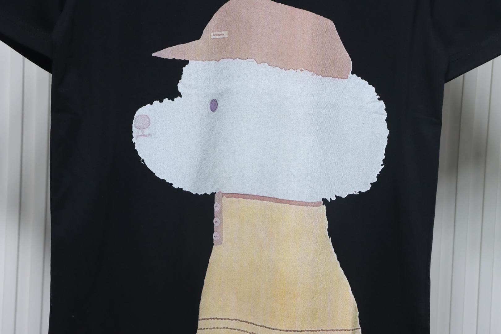 Gucci 25ss Funny Cartoon Series Printed Short Sleeve Black Puppy