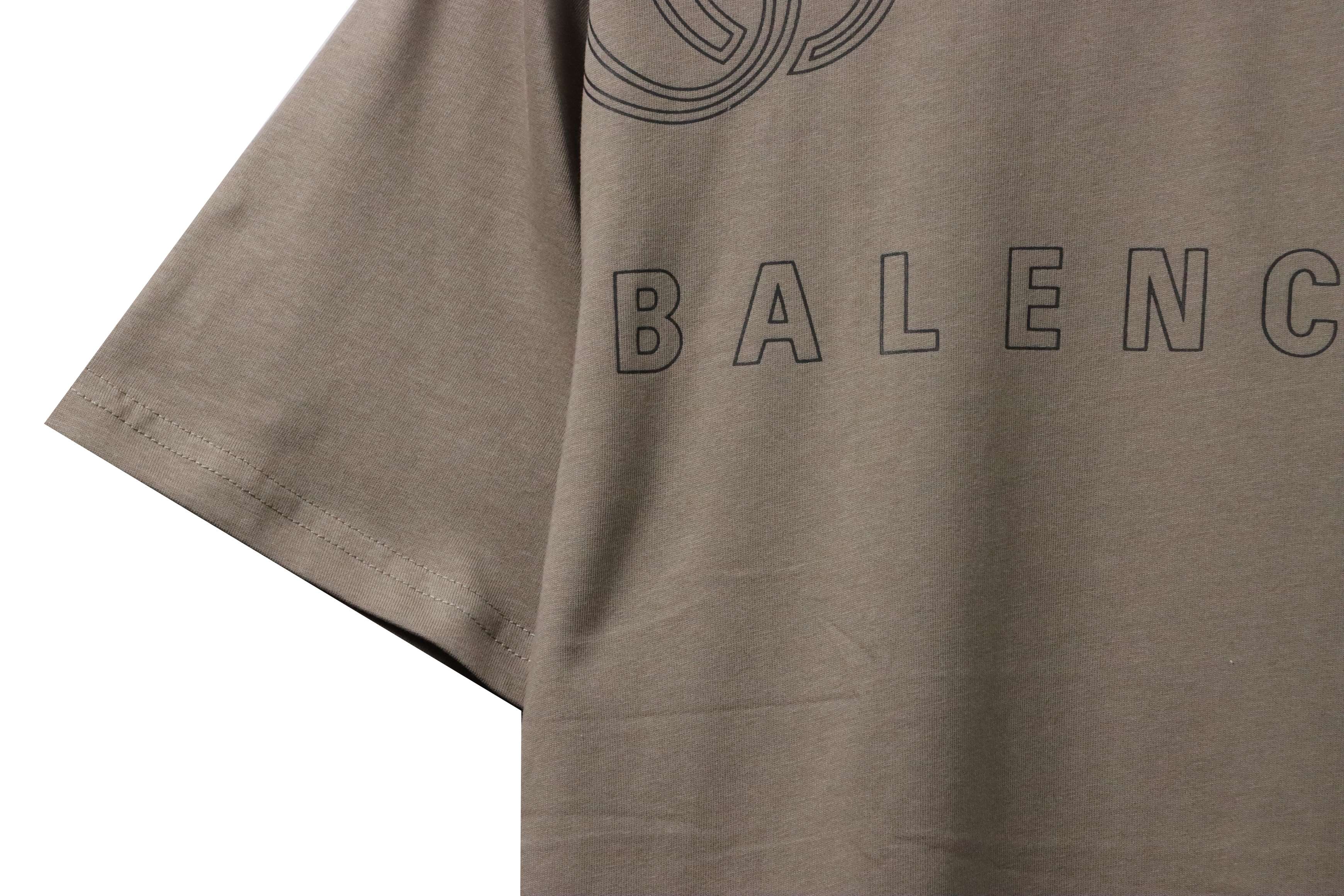 Gucci and Balenciaga hollow letter short sleeve Khaki (special price)