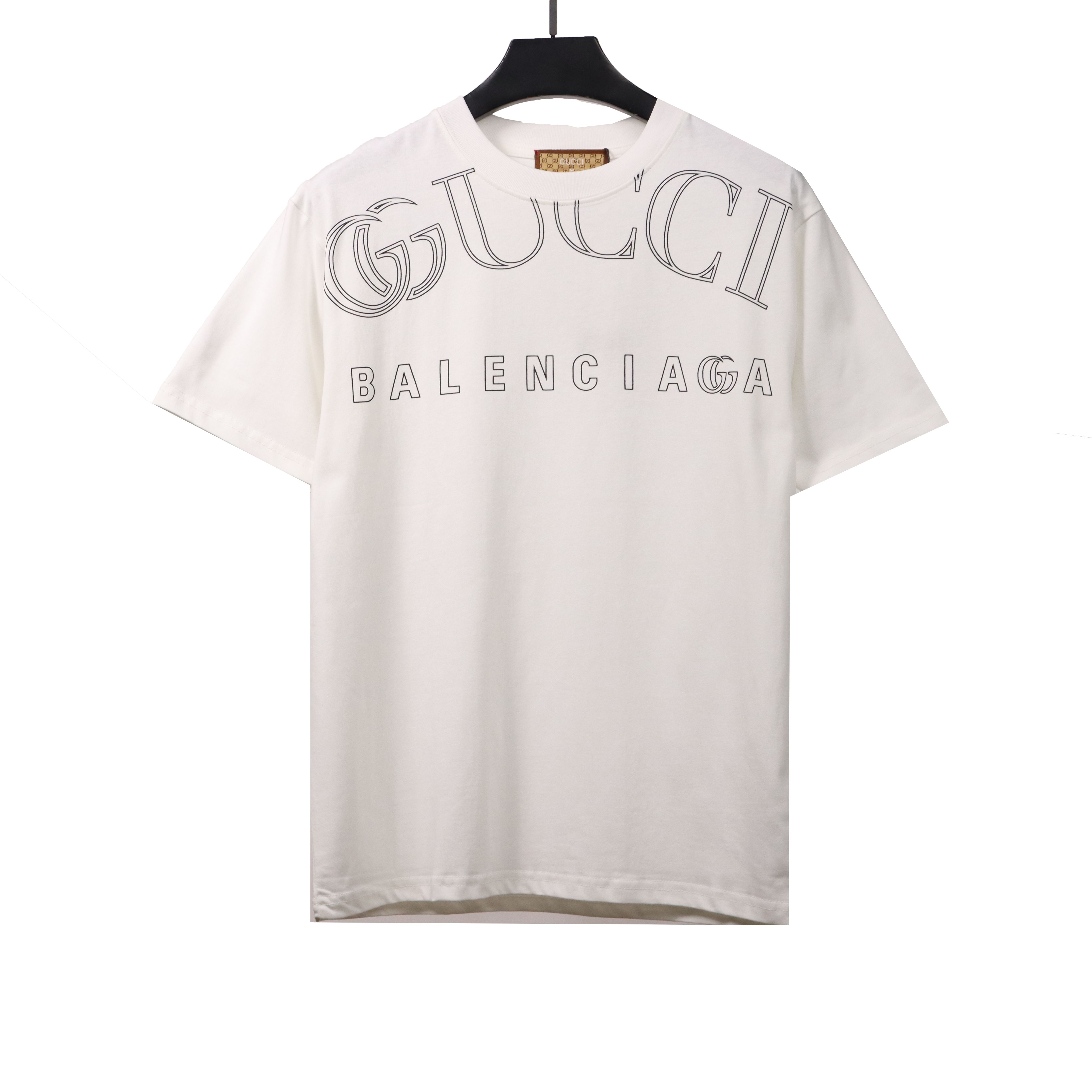 Gucci and Balenciaga hollow letter short sleeve White (special price)
