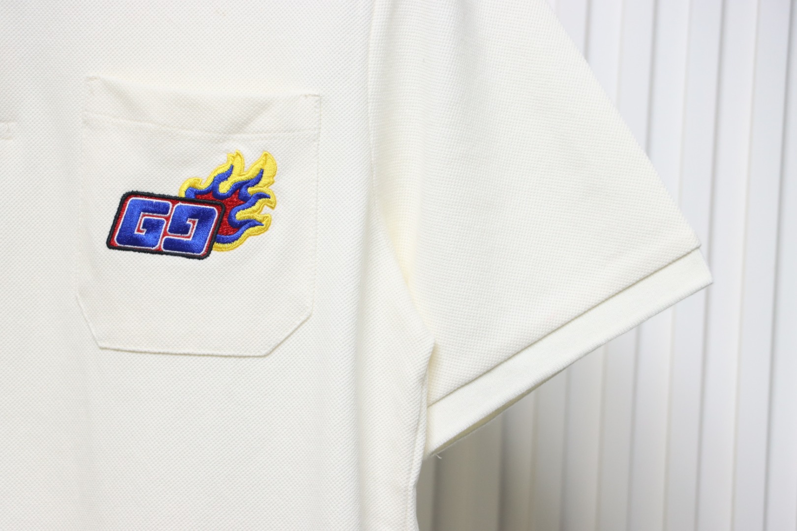 Gucci Dragon Year Limited Edition Chest Pocket Polo Short Sleeve White