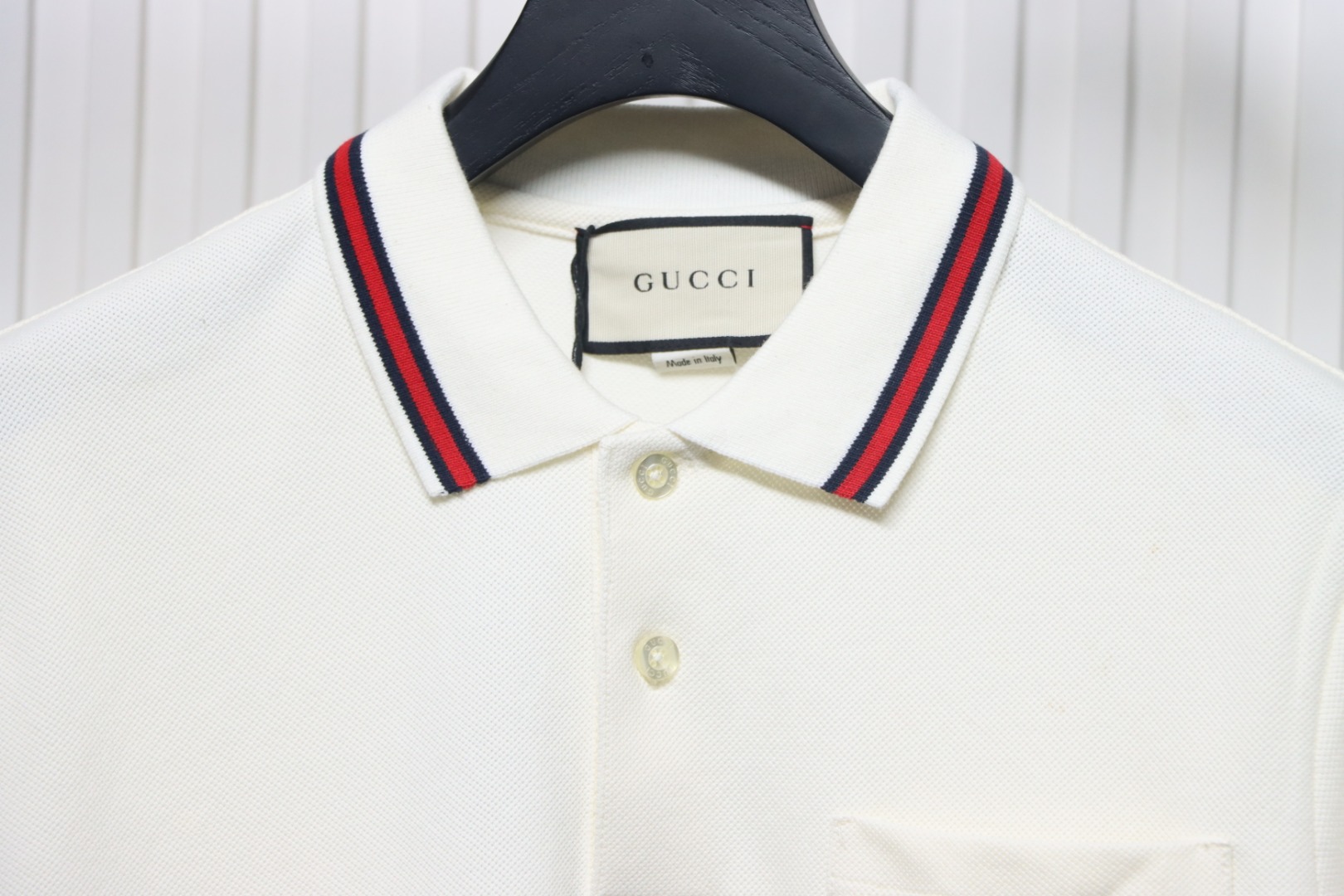 Gucci Dragon Year Limited Edition Chest Pocket Polo Short Sleeve White