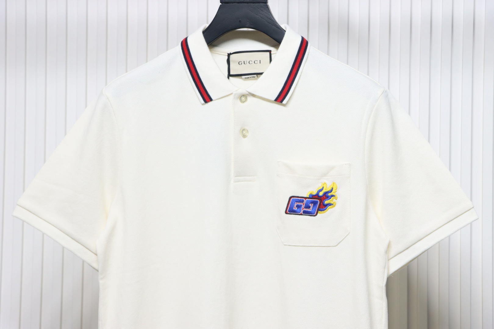 Gucci Dragon Year Limited Edition Chest Pocket Polo Short Sleeve White