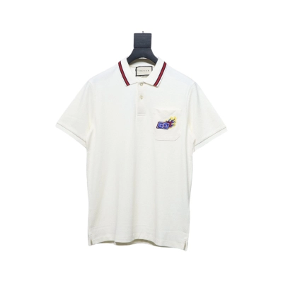 Gucci Dragon Year Limited Edition Chest Pocket Polo Short Sleeve White 01