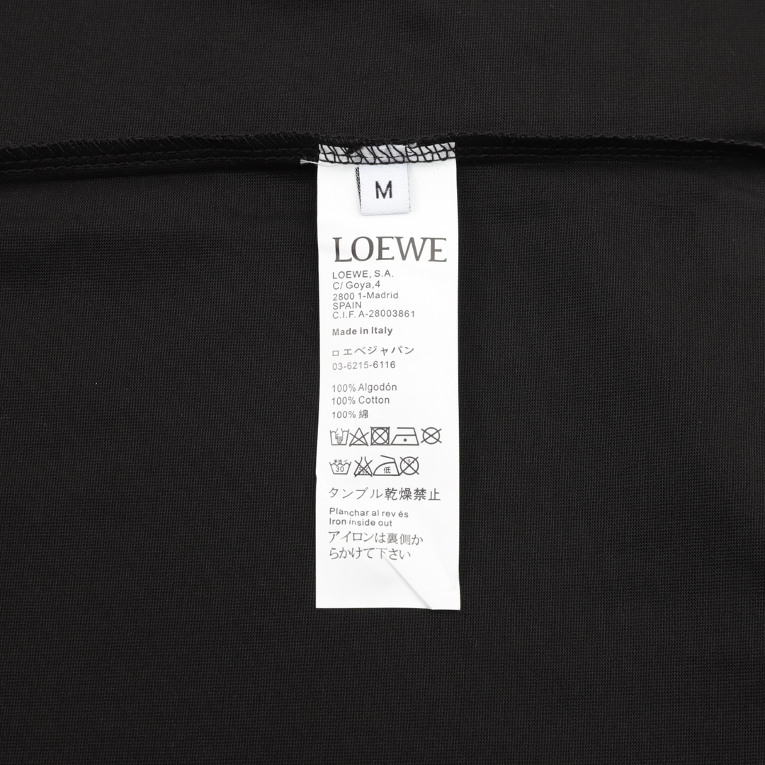 Loewe 25ss Octopus Print and Anagram Embroidered Short Sleeve T-Shirt black