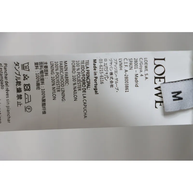 Loewe classic embroidered logo short sleeve black