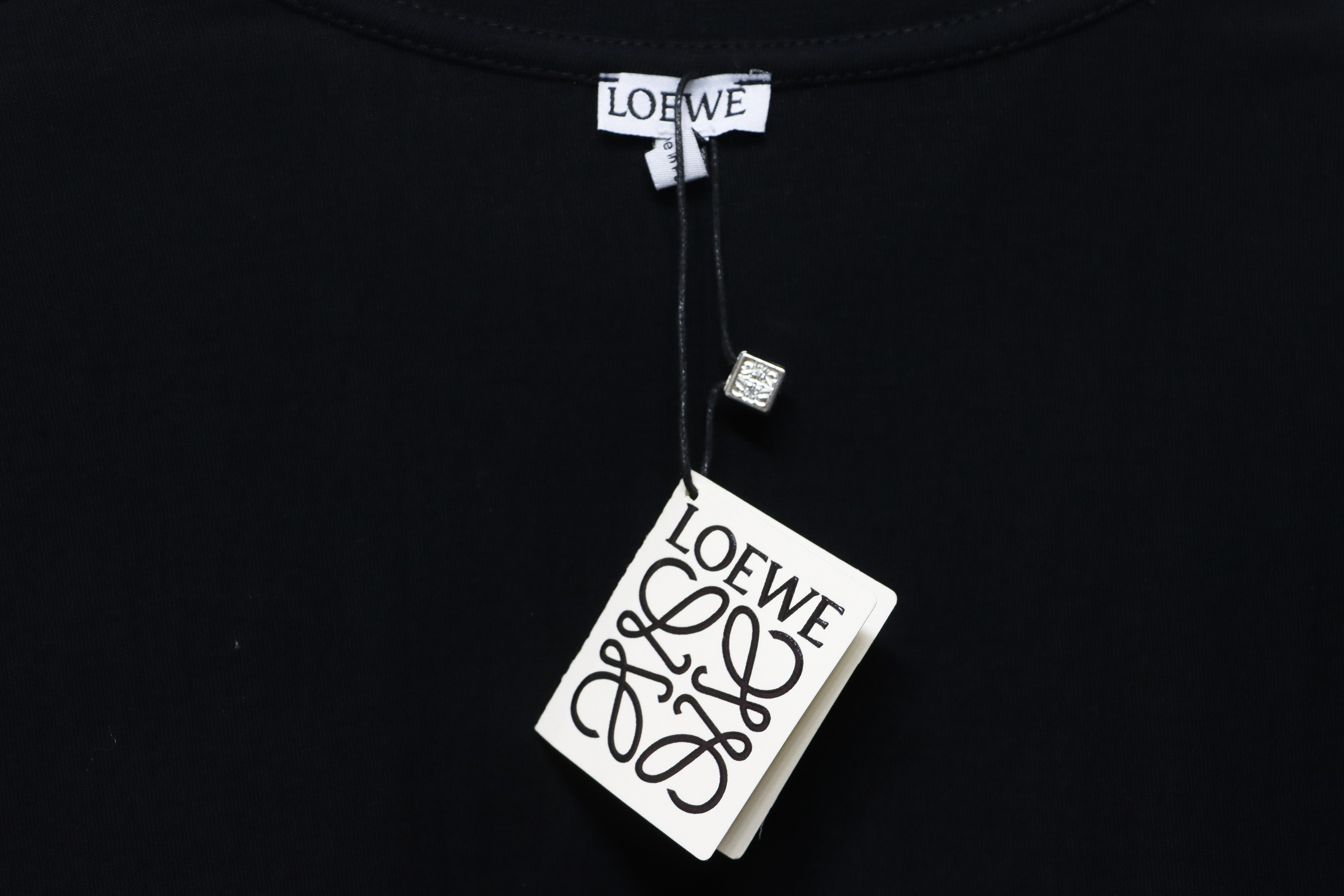 Loewe classic embroidered logo short sleeve black