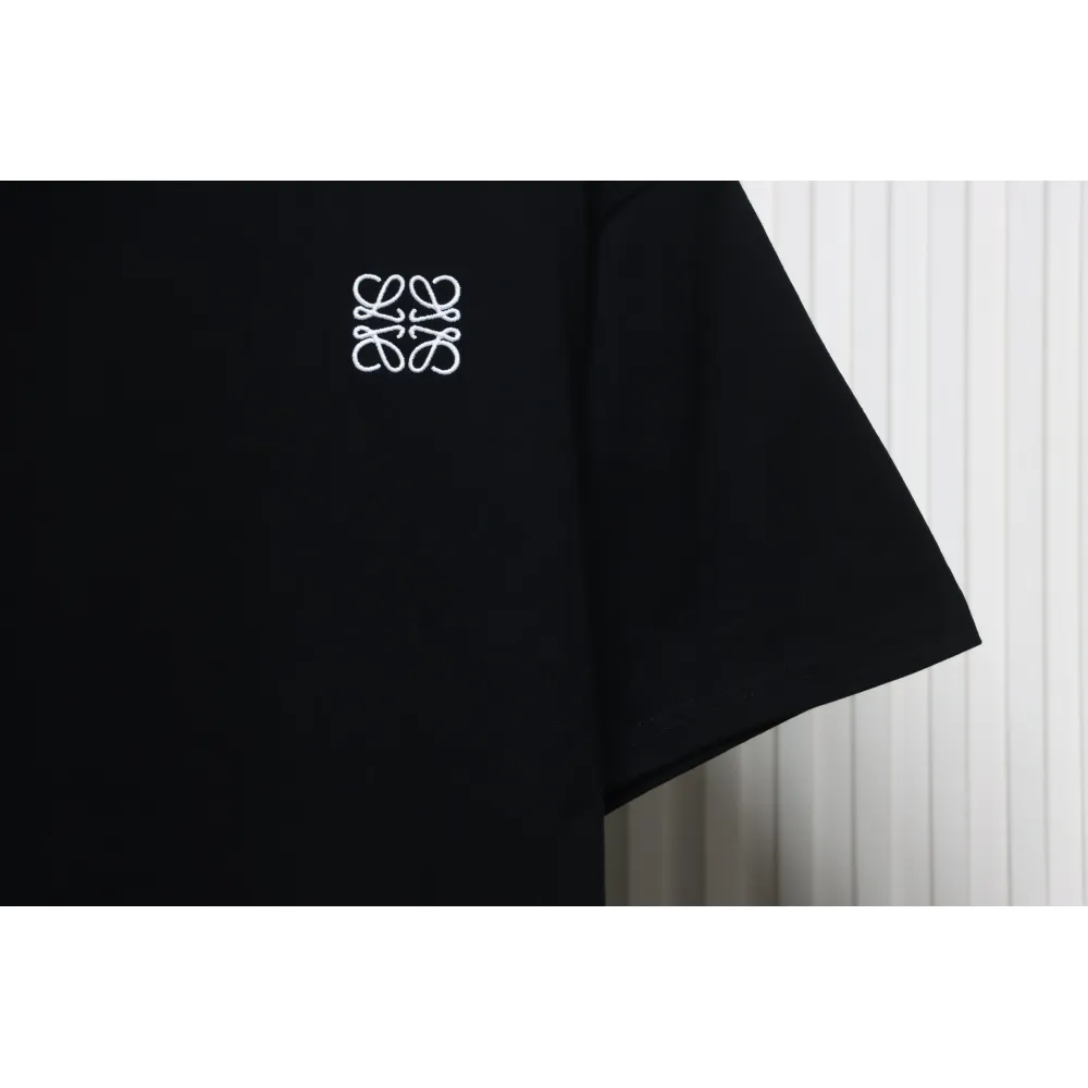 Loewe classic embroidered logo short sleeve black