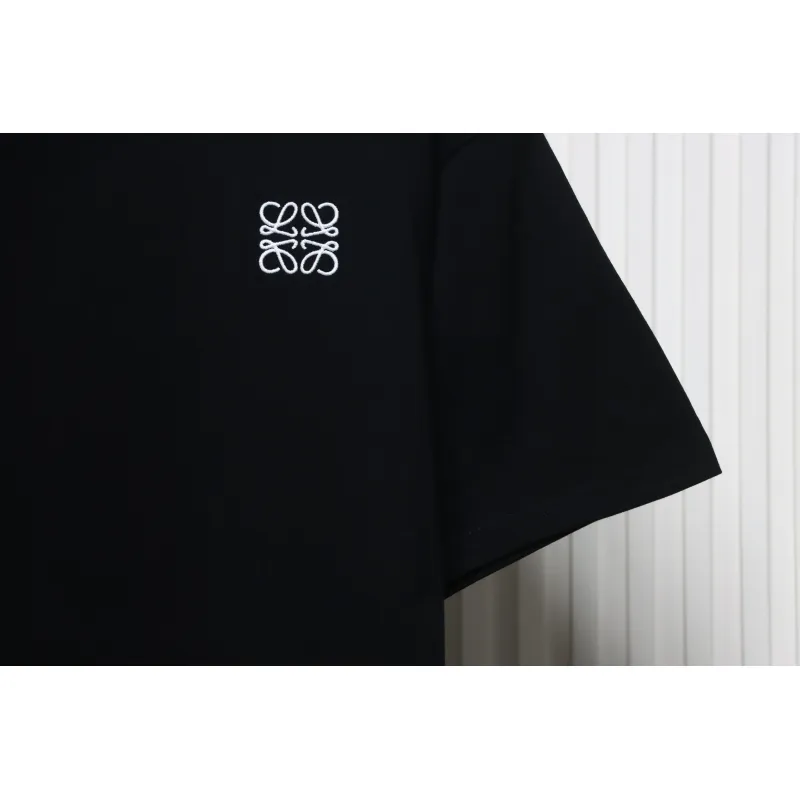 Loewe classic embroidered logo short sleeve black