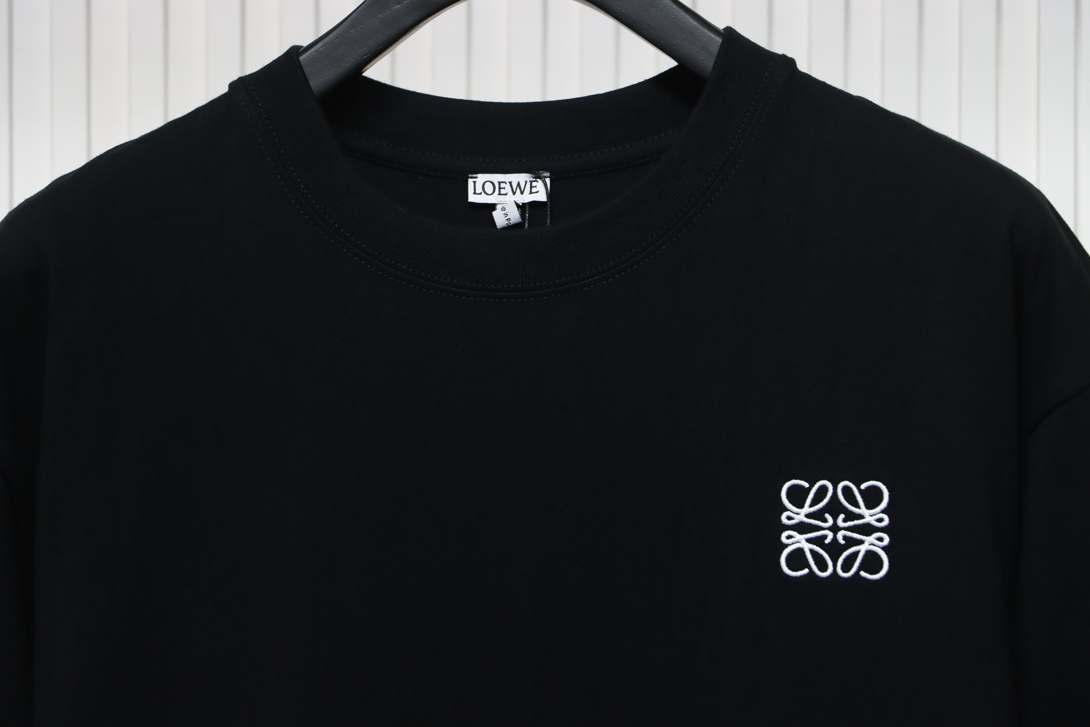 Loewe classic embroidered logo short sleeve black